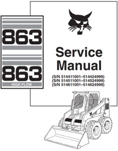 Bobcat 863, 863 High Flow Skid Steer Loader Service Repair Manual