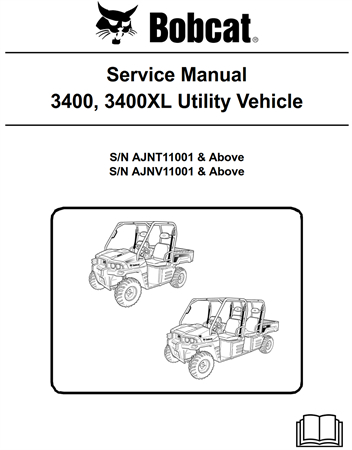 Bobcat 3400, 3400XL Utility Vehicle Service Repair Manual