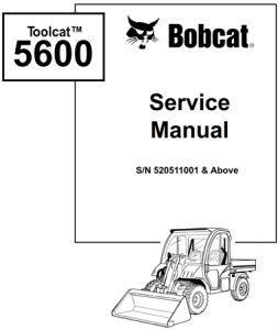 Bobcat Toolcat 5600 Utility Work Machine Service Repair Manual