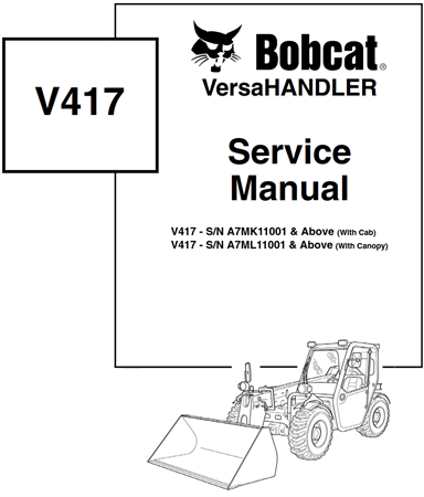 Bobcat V417 VersaHANDLER Service Repair Manual