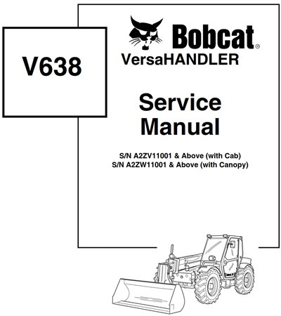 Bobcat V638 VersaHANDLER Service Repair Manual