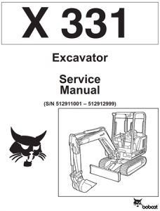 Bobcat X331 Excavator Service Repair Manual