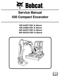 Bobcat 430 Compact Excavator Service Repair Manual