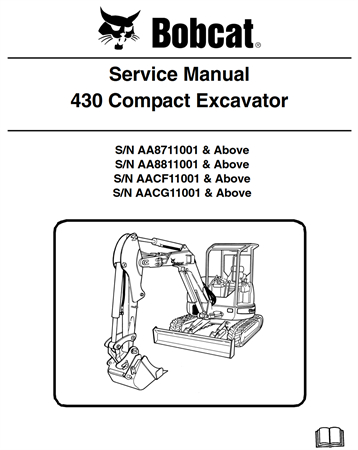 Bobcat 430 Compact Excavator Service Repair Manual