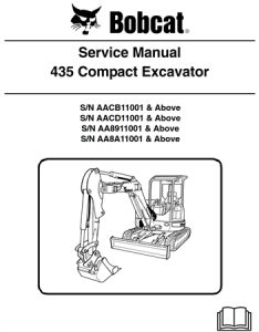 Bobcat 435 Compact Excavator Service Repair Manual