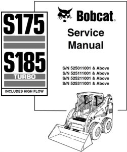 Bobcat S175, S185 Turbo (Includes High Flow) Skid-Steer Loader