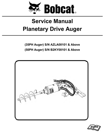 Bobcat 35PH 50PH Planetary Drive Auger Service Repair Manual