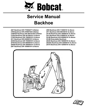 Bobcat Backhoe Service Repair Manual