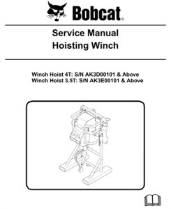 Bobcat 3.5T, 4T Hoisting Winch Service Repair Manual