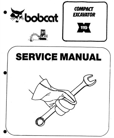 Bobcat 119 Compact Excavator Service Repair Manual