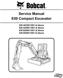 Bobcat E50 Compact Excavator Service Repair Manual