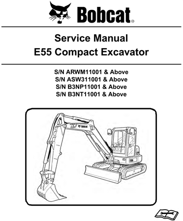 Bobcat E55 Compact Excavator Service Repair Manual