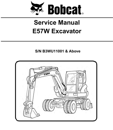 Bobcat E57W Excavator Service Repair Manual