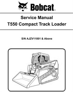 Bobcat T550 Compact Track Loader Service Repair Manual