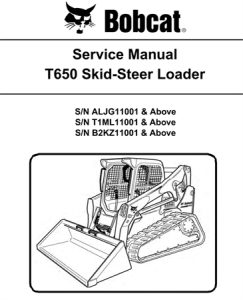 Bobcat T650 Compact Track Loader Service Repair Manual