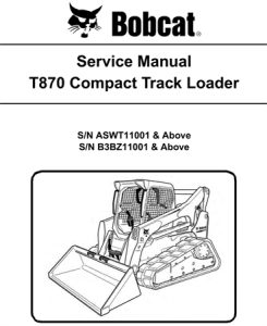 Bobcat T870 Compact Track Loader Service Repair Manual