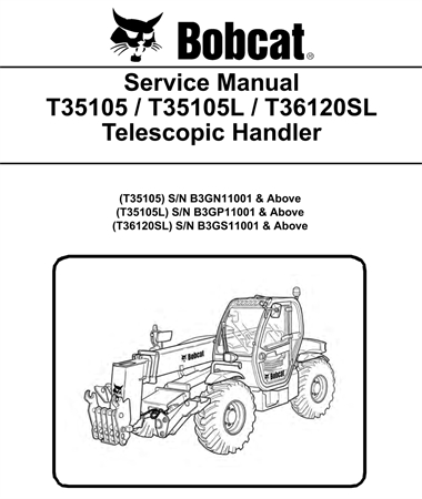 Bobcat T35105, T35105L, T36120SL Telescopic Handler