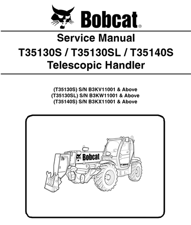 Bobcat T35130S, T35130SL, T35140S Telescopic Handler