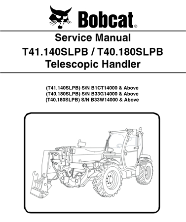 Bobcat T41.140SLPB, T40.180SLPB Telescopic Handler