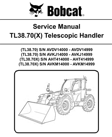 Bobcat TL38.70, TL38.70X Telescopic Handler