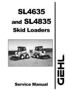 Gehl SL4635, SL4835 Skid Loaders Service Repair Manual