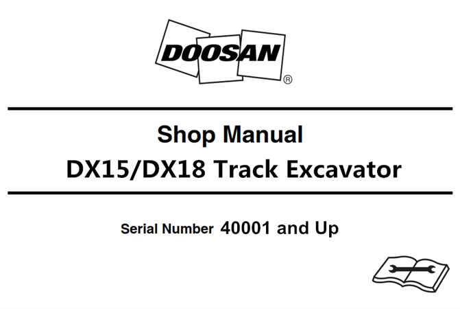 Doosan DX15 / DX18 Track Excavator Service Repair Manual