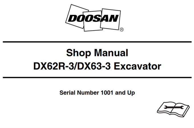 Doosan DX62R-3/DX63-3 Excavator Service Repair Manual