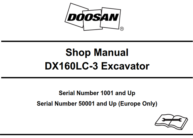 Doosan DX160LC-3 Excavator Service Repair Manual