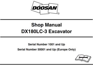 Doosan DX180LC-3 Excavator Service Repair Manual