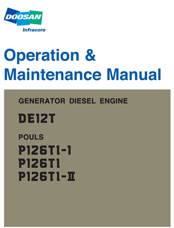 Doosan POLUS series (P126TI-1/P126TI/P126TI-2/DE12T) Generator Diesel Engine