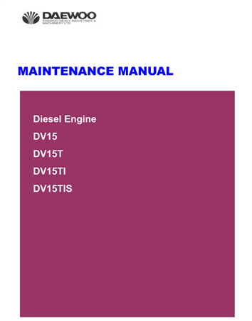 Doosan DV series Diesel Engines (DV15, DV15T, DV15TI, DV15TIS)