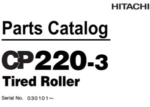 Hitachi CP220-3 Tired Roller Parts Catalog