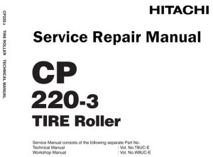 Hitachi CP220-3 Tire Roller Service Repair Manual