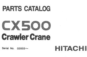 Hitachi CX500 Crawler Crane Parts Catalog