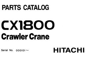 Hitachi CX1800 Crawler Crane Parts Catalog