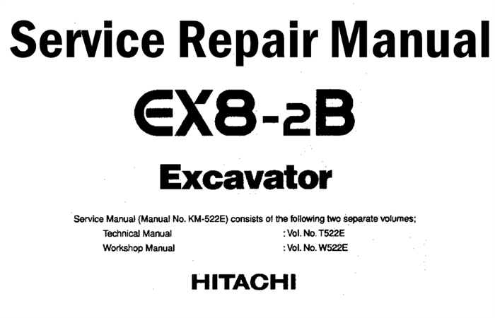 Hitachi EX8-2B Excavator Service Repair Manual