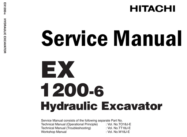 Hitachi EX1200-6 Hydraulic Excavator Service Repair Manual