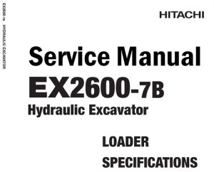 Hitachi EX2600-7B Hydraulic Excavator (Loader Specifications)