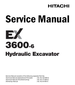 Hitachi EX3600-6 Hydraulic Excavator Service Repair Manual