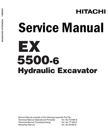 Hitachi EX5500-6 Hydraulic Excavator Service Repair Manual