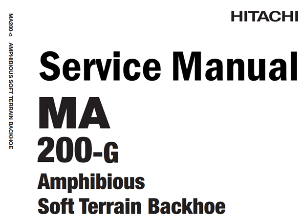 Hitachi MA200-G Amphibious Soft Terrain Backhoe Service Repair Manual