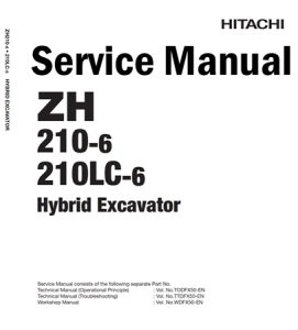 Hitachi ZH210-6, ZH210LC-6 Hybrid Excavator