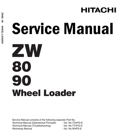 Hitachi ZW80, ZW90 Wheel Loader Service Repair Manual