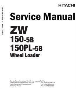 Hitachi ZW150-5B, ZW150PL-5B Wheel Loader Service Repair Manual