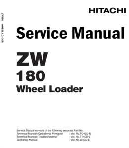 Hitachi ZW180 Wheel Loader Service Repair Manual