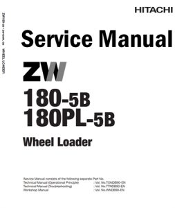 Hitachi ZW180-5B, ZW180PL-5B Wheel Loader Service Repair Manual