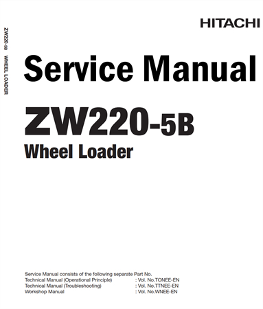 Hitachi ZW220-5B Wheel Loader Service Repair Manual