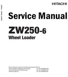 Hitachi ZW250-6 Wheel Loader Service Repair Manual