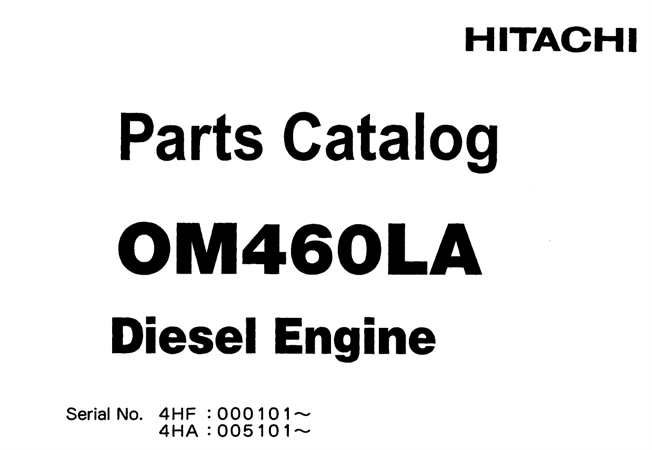 Hitachi OM460LA Diesel Engine Parts Catalog