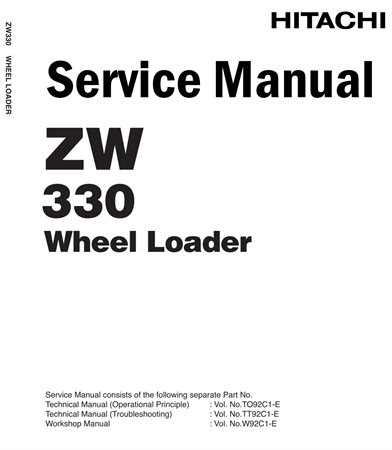 Hitachi ZW330 Wheel Loader Service Repair Manual